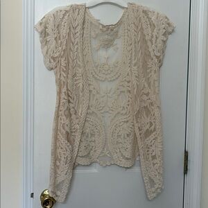 Haute Society crochet short sleeve Cardigan